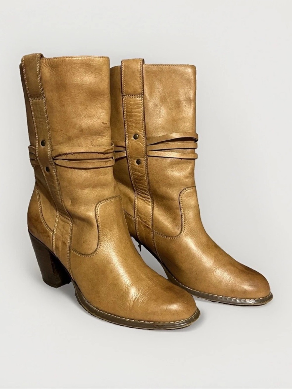 Seychelles "Make My Day" leather boots tan brown